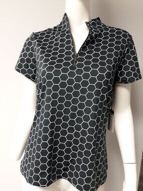 Tail Women's Golf Pull Over Shirt Short Sleeve Black Size XL NEW WITH TAGS!